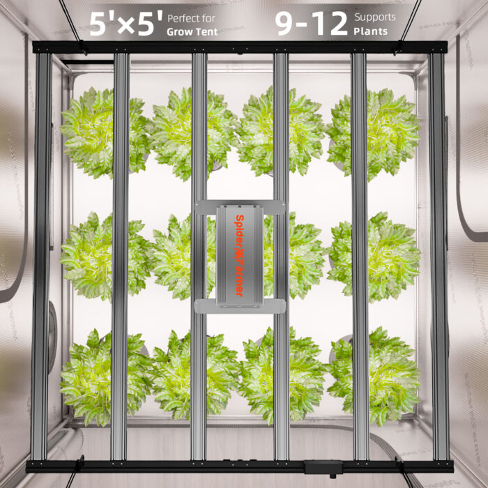 2025 Spider Farmer® 10’x5’X6.5′ Complete Grow Tent Kit丨2 X Newest Version G8600 Full Spectrum LED Grow Light丨6” Clip Fan丨6” Ventilation System | APP Control via Bluetooth & Wi-Fi for Automated Lighting, Ventilation & Circulation - Image 5